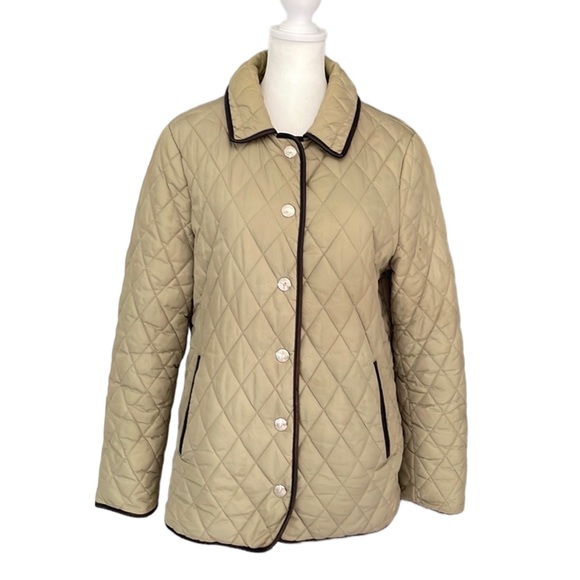 Coach Jackets & Coats Coach Quilted Jacket Size Medium Leather Trim